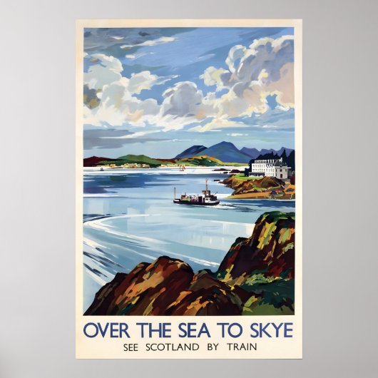 Île de Skye, Écosse Affiche Impression de voyage v (Devant)