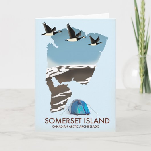 Île de Somerset, carte vintage de style Canada (Devant)