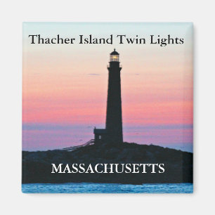 Île de Thacher Twin Lights, aimant du Massachusett