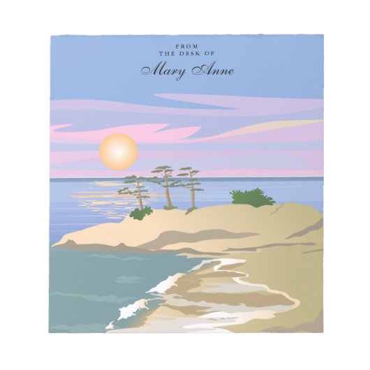 Île de vacances 1 Bloc-notes personnalisé (Devant)