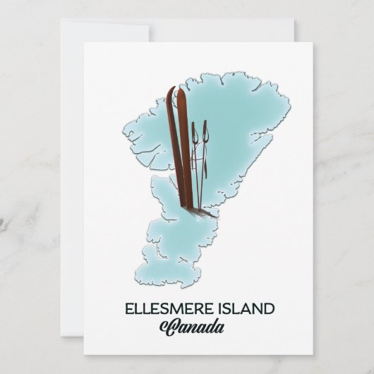 île d'Ellesmere Canada carte poster (Devant)