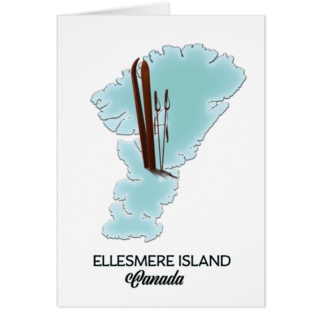île d'Ellesmere carte poster Canada (Devant)