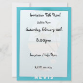 Île des Caraïbes Nevis Carte illustrée. (Dos)