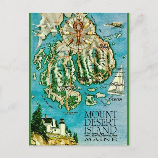 Île du Mont Désert - Carte postale d'Acadia (Devant)