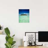 Île du Pacifique avec affiche de palmiers (Bureau à domicile)