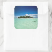 Île du Pacifique avec autocollant palmiers (Sac)