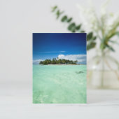 Île du Pacifique avec palmiers carte postale portr (Debout devant)