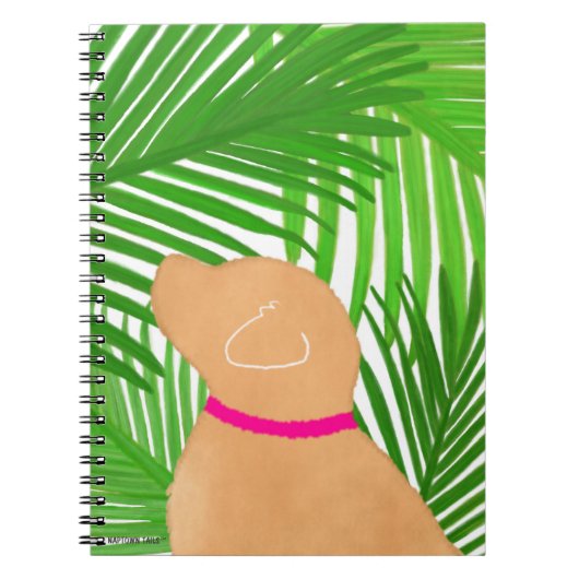 Île du palmier vert Chien jaune Cahier (Devant)