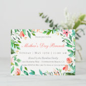 Île Floral Fête des Mères Brunch Invitation (Debout devant)
