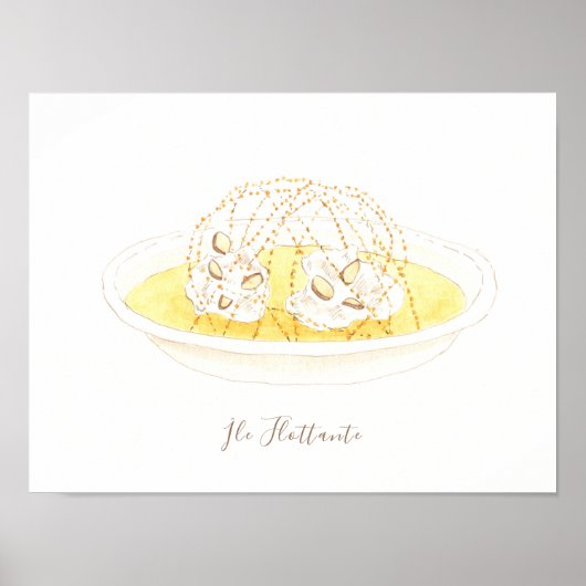 Île Flottante waterverf Poster (Voorkant)