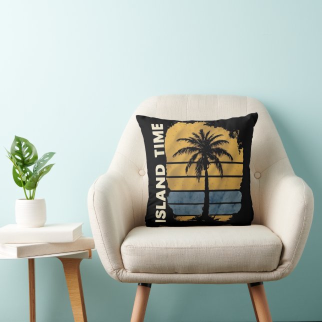Ile Heure Palm Tree Oreiller Tropical (Chaise)