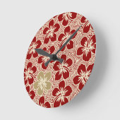 Ile Hibiscus Hawaii Horloges murales (Angle)