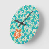 Ile Hibiscus Hawaii Horloges murales (Angle)