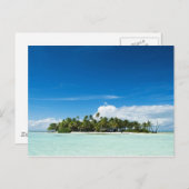 Île inhabitée dans le Pacifique carte postale (Devant / Derrière)