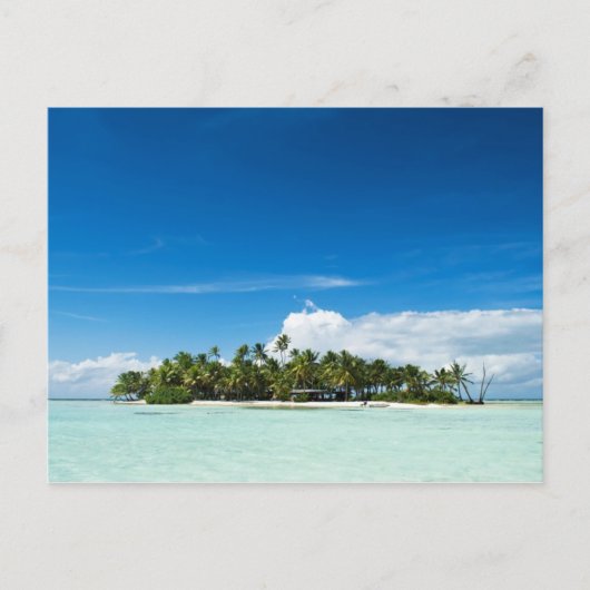Île inhabitée dans le Pacifique carte postale (Devant)