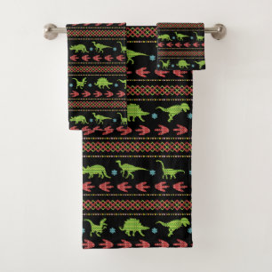 Île juste brodée par Knit de dinosaures de Noël
