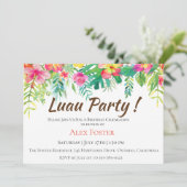 Île Luau Anniversaire Fête Invitation (Debout devant)