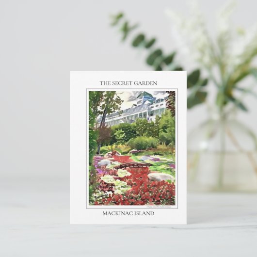Île Mackinac Carte postale Secret Garden (Debout devant)