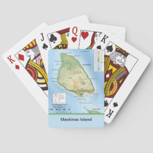 Île Mackinac Topographie Vélos Cartes de Jeu