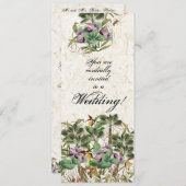 Île Palm Tree Orchidée Faire-part de mariage (Devant / Derrière)