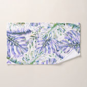 Île Purple Lilac Tropical Palm Feuille Été (Serviette à main)
