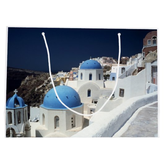 Île Santorini, sac de cadeau de la Grèce (Dos)