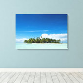 Île tropicale déserte ou inhabitée impression sur (Insitu (Plancher de Bois))