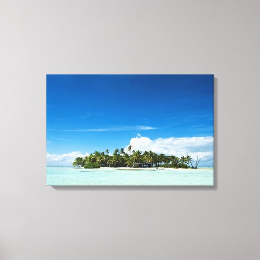 Île tropicale déserte ou inhabitée impression sur (Recto)