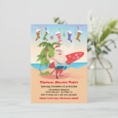 Ile tropicale Noël Fête Invitation (Debout devant)