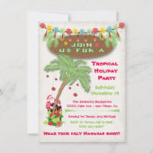 Ile tropicale Noël Fête Invitation (Devant)