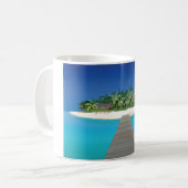 Ile tropicale Vacances Café Mug Pittoresque (Devant gauche)
