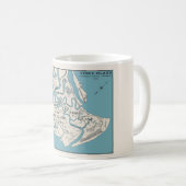 Île Tybee Géorgie 1906 Carte Mug (Devant droit)