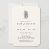 Île Vintage ananas douche nuptiale Invitation (Devant)