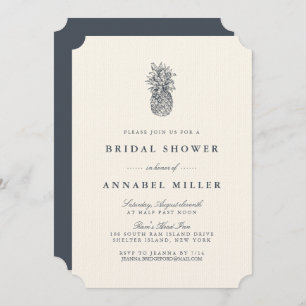 Île Vintage ananas douche nuptiale Invitation