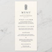 Île Vintage Ananas menu Mariage (Devant)