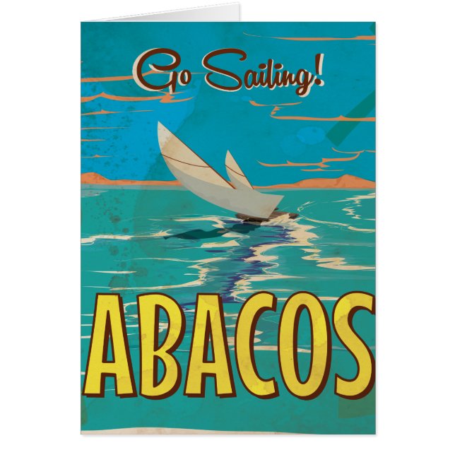 Îles Abacos affiche de voyage vintage (Devant)