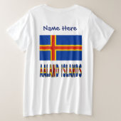 Îles Ashland Drapeau Ålander Personnalisé (Design dos)