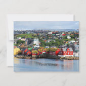 Iles Féroé, vue panoramique sur Torshavn, carte (Devant)