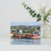 Iles Féroé, vue panoramique sur Torshavn, carte (Debout devant)