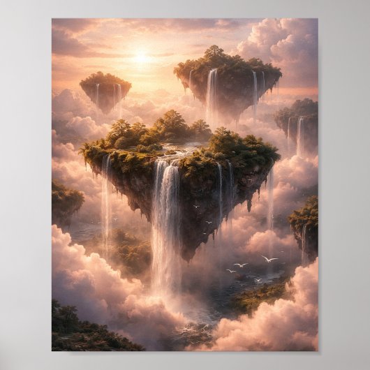 Îles flottantes Affiche de cascades célestes (Devant)