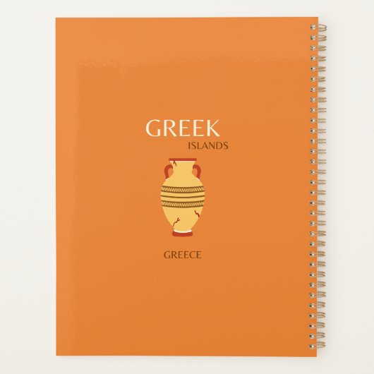 Îles grecques, Grèce, Voyage, Preppy, Orange (Dos)