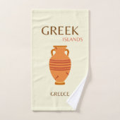 Îles grecques, Grèce, Voyage, Rétro, Pastel (Serviette à main)