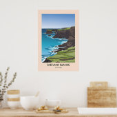 Îles Shetland Écosse Affiche de voyage (Cuisine)