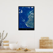 Îles Tavarua et Namotu, Fidji, affiche satellite (Cuisine)