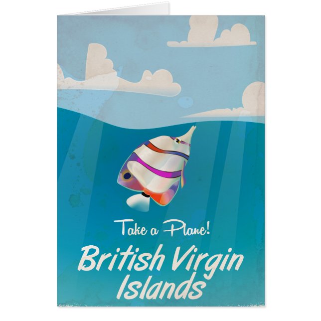 Îles Vierges britanniques Affiche de vacances vint (Devant)
