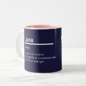 Iliana Personalized Name Coffee Mug Tweekleurige Koffiemok (Voorkant links)