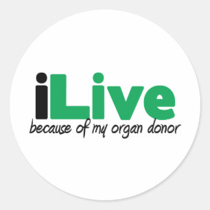 iLive-transplantatie Ronde Sticker