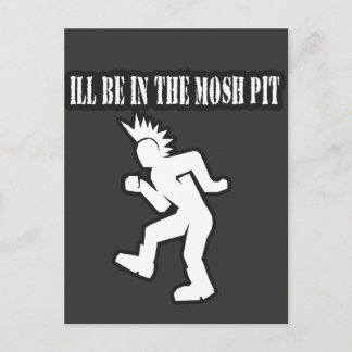 ILL BE IN MOSH PIT punk rockjongens bij meisjes Briefkaart