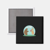 I'll With My Bear Hands Oh Deer Funny Creative Sty Magneet (Voorkant / Achterkant)