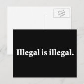 Illegaal is illegaal. briefkaart (Voorkant / Achterkant)